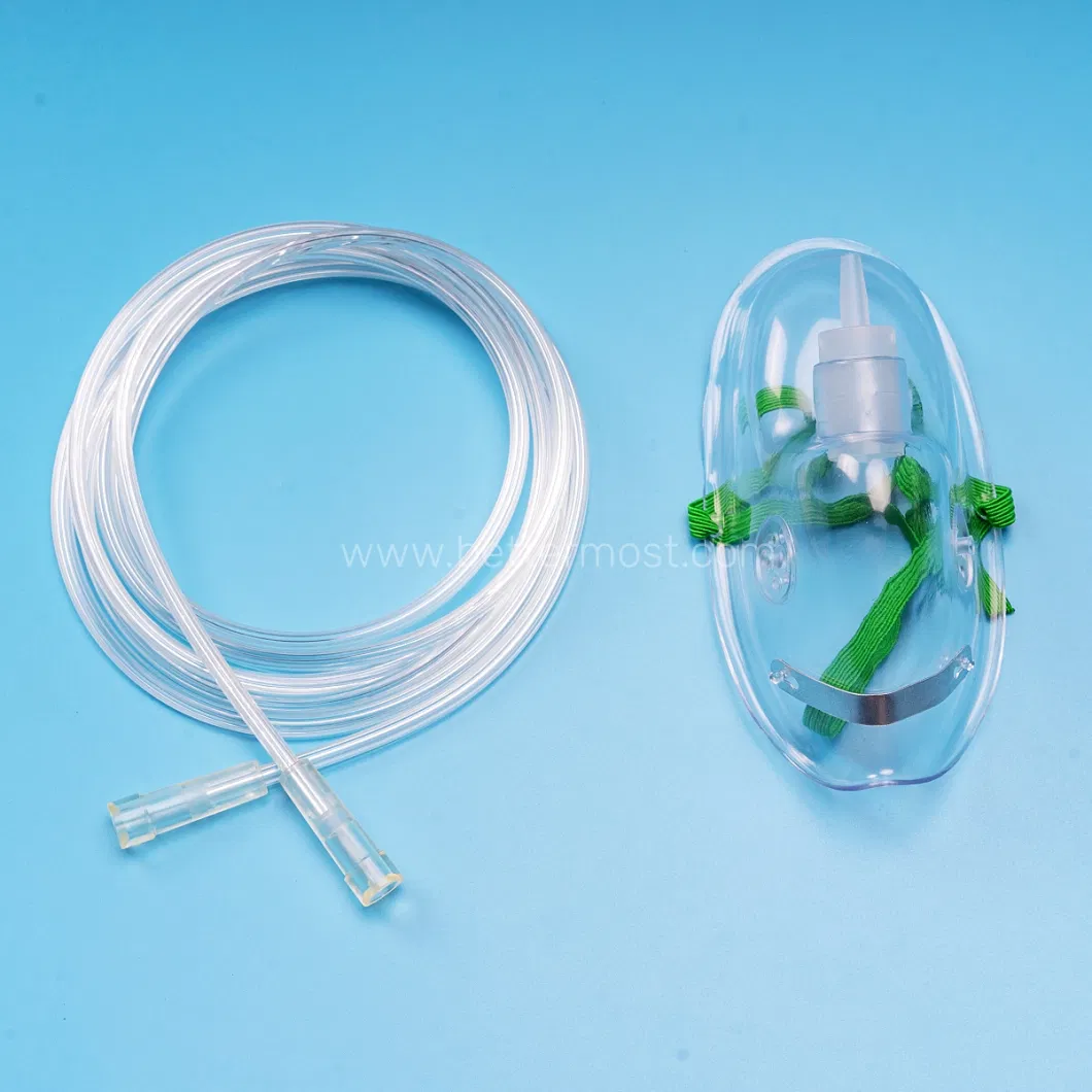 Bm&reg; High Quality Disposable Medical PVC Oxygen Mask with Tube ISO13485 CE FDA