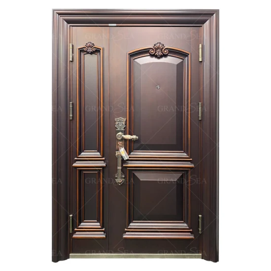 Hot Sale Custom Exterior Main Security Door Design Safety Metal Steel Front Entry Door